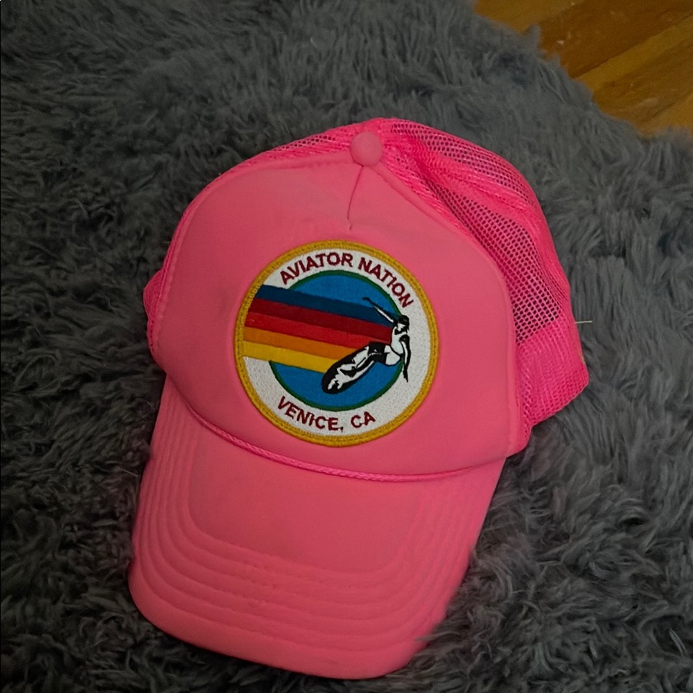 Aviator Nation Pink Trucker Hat